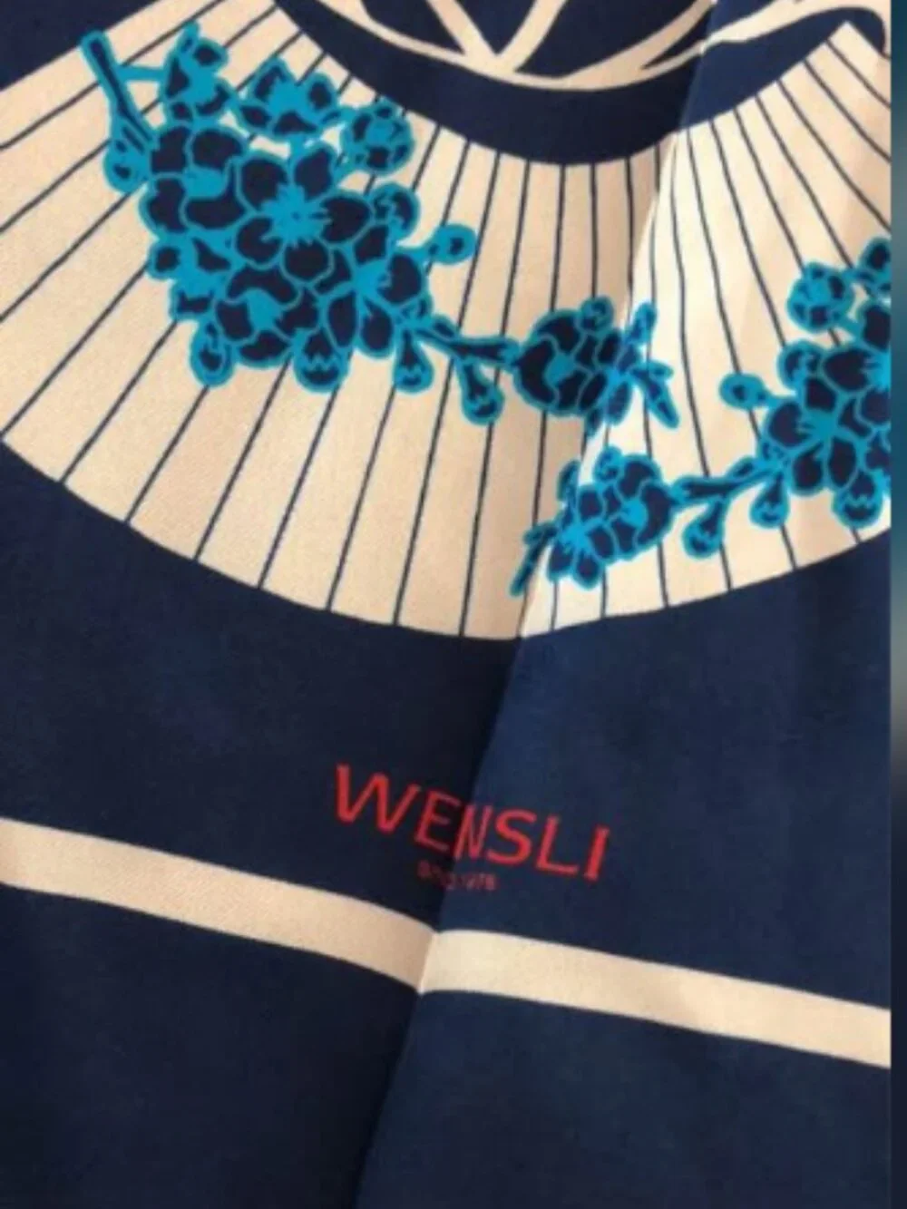 Wensli silk scarf Japanese Fans